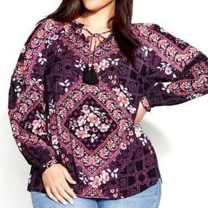 Women's Plus Size 14/16  Kelsey Placement Top NEW with tags